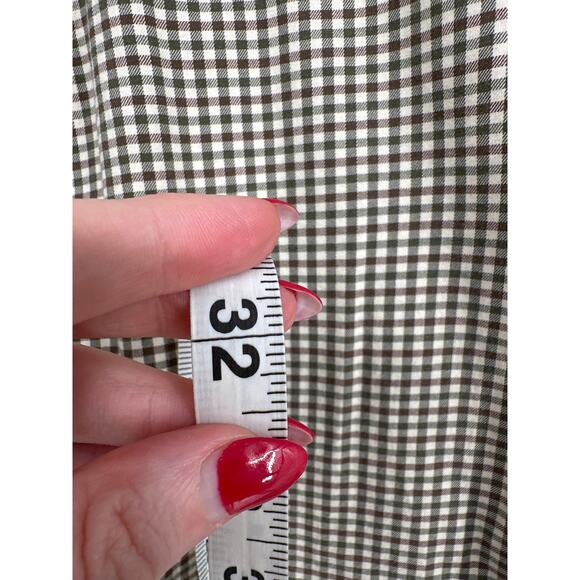 90s Vintage Ralph Lauren Shirt Men XL Olive Green Check Plaid Button Pony Cotton - Picture 8 of 9